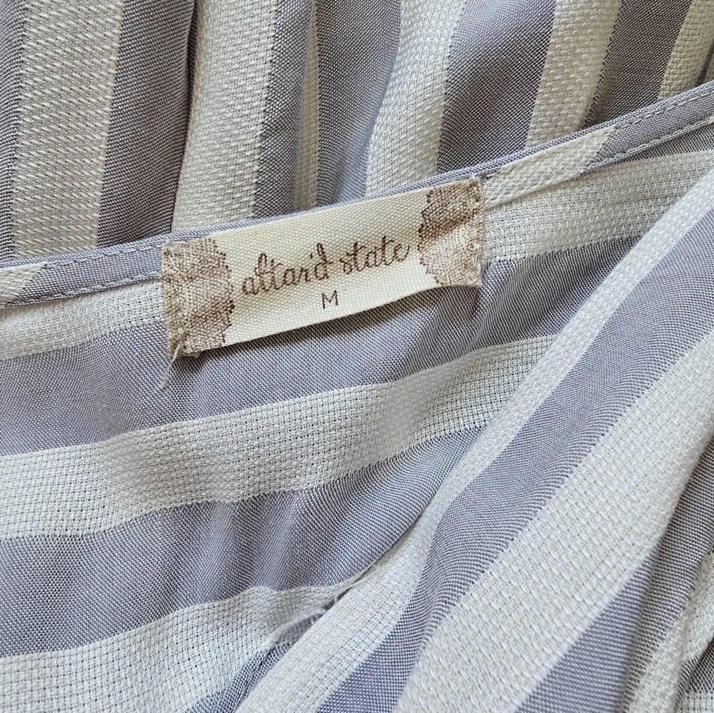 NWT alterd state striped deep V neck maxi dress M - Picture 7 of 8